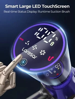 Asprirapolvere smart senza fili Laresar V7 500W stile Dyson potente aspirazione