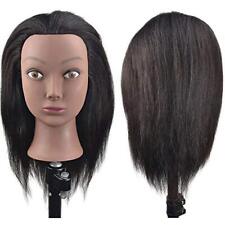 Afro Coarse 100% Real Hair Mannequin Head Hairdresser Training Head Manikin  Cosmetology Doll Head Hazel