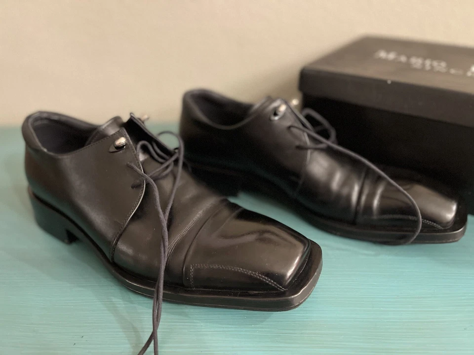 Zapatos informales de vestir negros de diseñador italiano Cesare Paciotti para hombre talla US 7 Foto 4 de 4