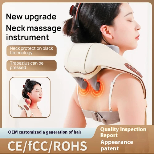 Neck Massager Rechargeable Heat Pain Relief 5D Massage Back And Shoulder AU - Picture 1 of 14