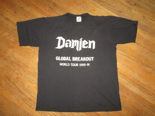 DAMIEN CONCERT T SHIRT Global Breakout World Tour 90-91 Vintage vintage concert t-shirt, vintage, single stitch, B+ condition