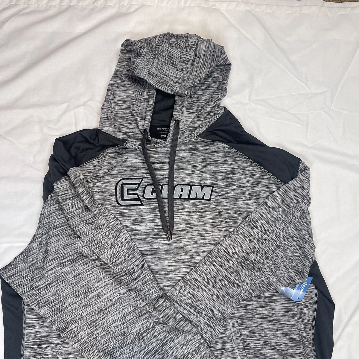 Clam Ice Armour Fishing Hoodie Men's XXL Gray