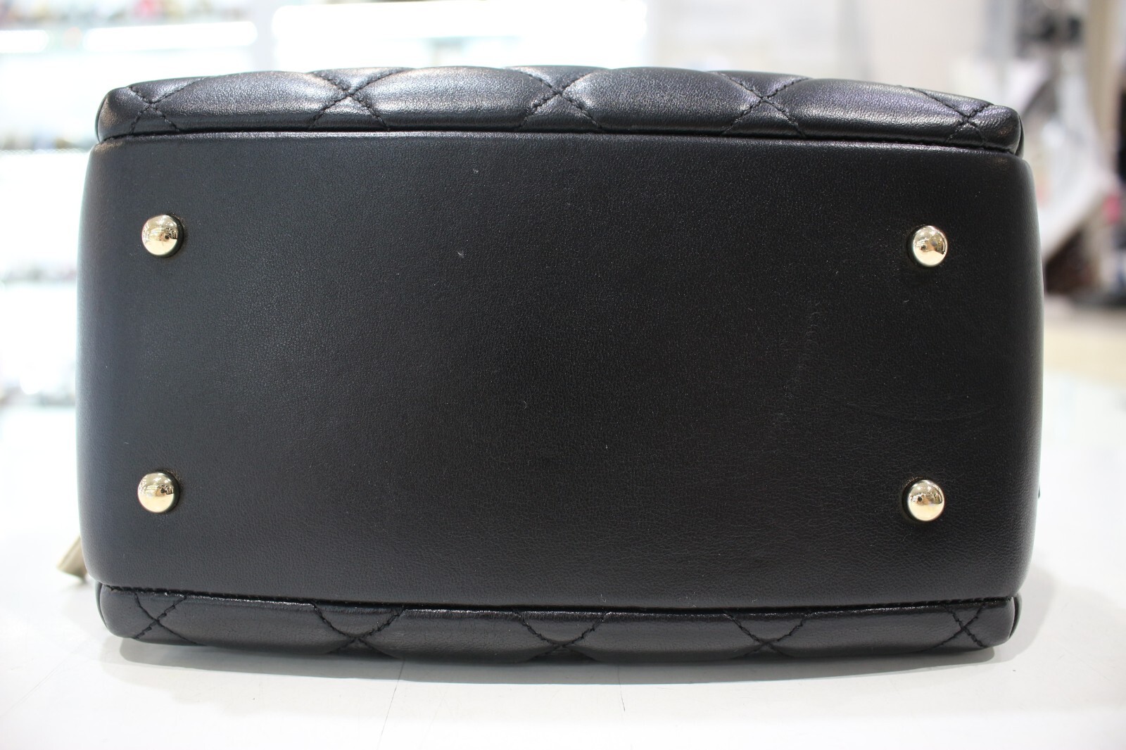 CHANEL Lambskin Quilted Small Trendy CC Bowling Bag in Black *Authenticated* image 10