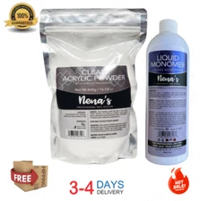 Nena's Acrylic monomer Liquid 16 FL oz + Nena's Acrylic Powder 16 oz | Clear |  
