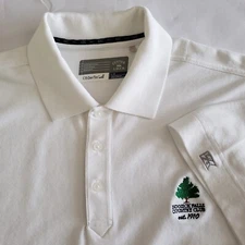 Men's Cutter & Buck DryTec Embroidered Country Club Pique Polo Shirt SZ L White