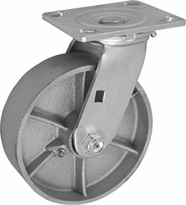 CasterHQ 8'' X 2'' INCH Swivel Caster - SEMI-Steel CAST Iron Wheel - 1250 LBS Capa