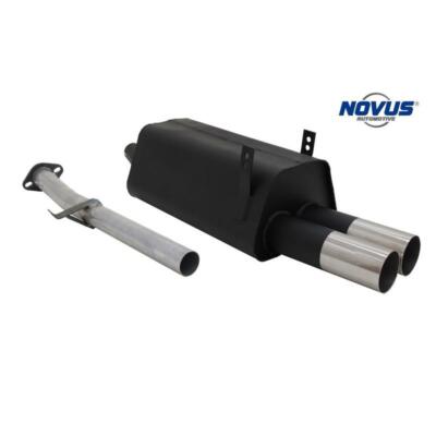 Novus N Sport Auspuff  Endschalldämpfer 2x76 rund RL paßt für BMW E36 316i 318i