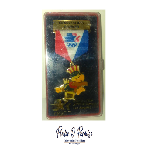 LA 1984 Olympics Sam The Eagle Gymnastics Pin/Butto