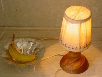 Mid-century scandi Table bedside lamp light bespoke lampshade handcrafted wood