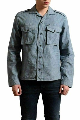 Dsquared2 Men's Multi-Color Full Zip Epaulette Basic Jacket US S IT 48