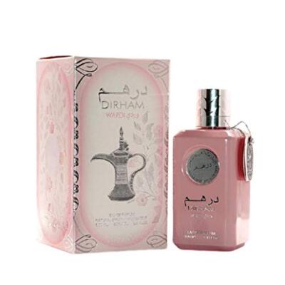 Dirham Wardi Eau de Parfum 3.4 Fl Oz Sweet Floral Rose Perfume for Women