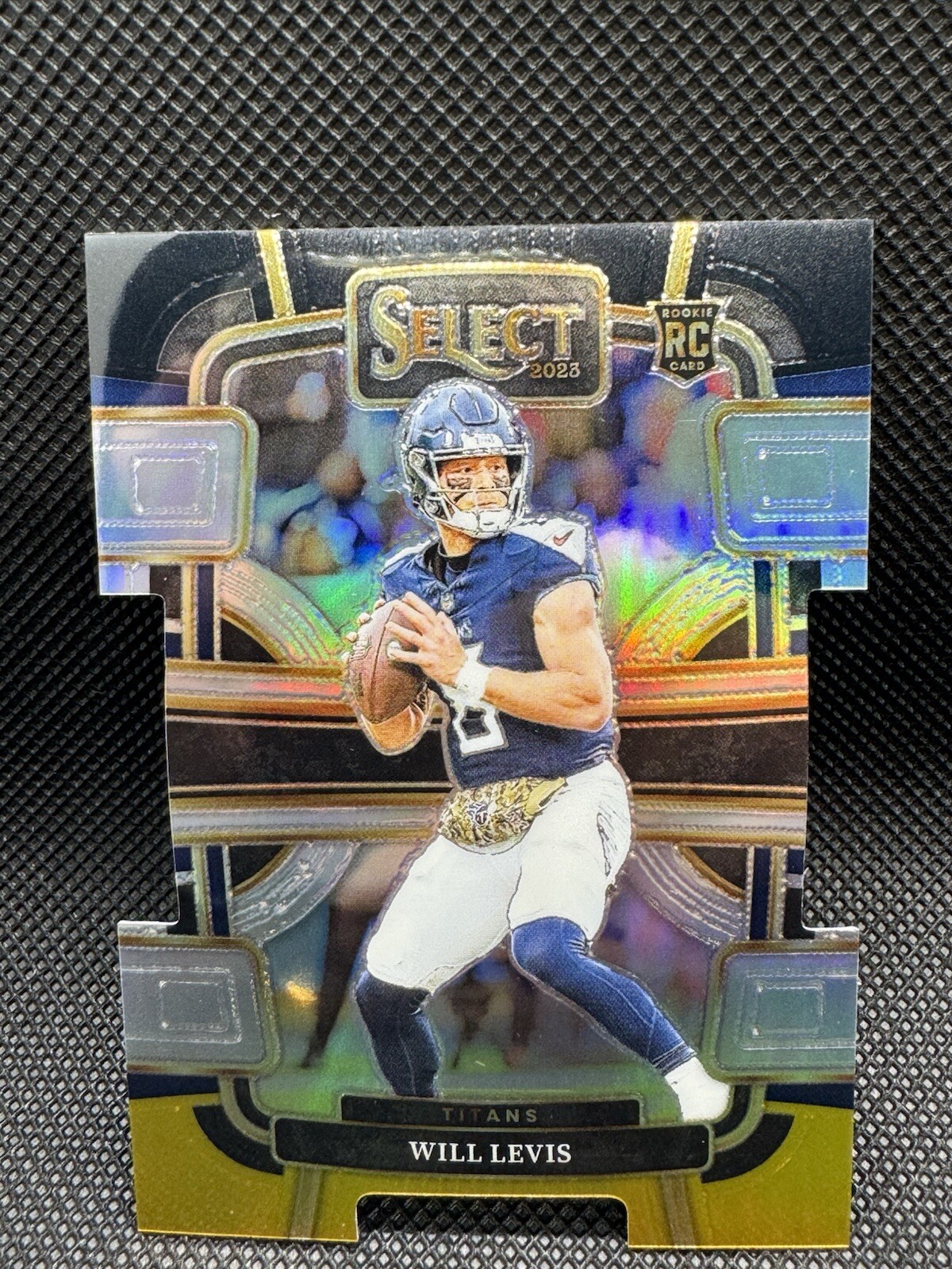 2023 Panini Select Will Levis RC Premier Level Black And Gold Prizm Die Cut #148