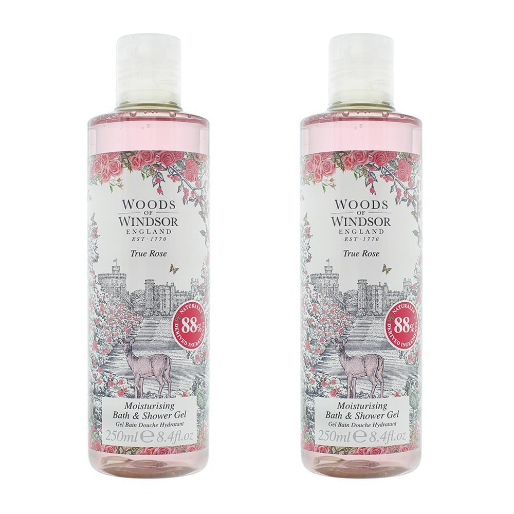 Woods Of Windsor True Rose Moisturising Bath Shower Gel 250ml x