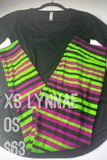 Lularoe halloween leggings Stripes Os One Size And Xs Xsmall Lynnae Black New