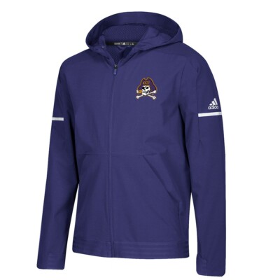 East Carolina Pirates NCAA Adidas 2018 Sideline Purple Team Squad Woven Jacket