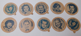 Lot of 10 Vintage Movie star Hoodsie & Dixie Ice Cream Tops JB8A