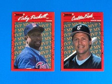 1990 Donruss MVP #BC-8 Kirby Puckett & #BC-19 Carlton Fisk (HOFers) 2-Card Lot