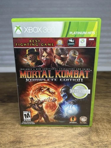 Mortal Kombat Komplete Edition (Xbox 360) Platinum Hits Complete CIB - Tested!