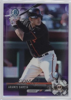 2017 Bowman Chrome Prospects Purple Refractor 15/250 Aramis Garcia #BCP29 sh7