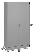 Uline H-115AGR Storage Cabinet 5 Shelf 36x18x72 Gray Steel Adjustab (3373432)