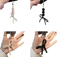 Cute Bag Pendant Fashionable Beaded Keyrings Bowknot Pendant Lovely Keychain