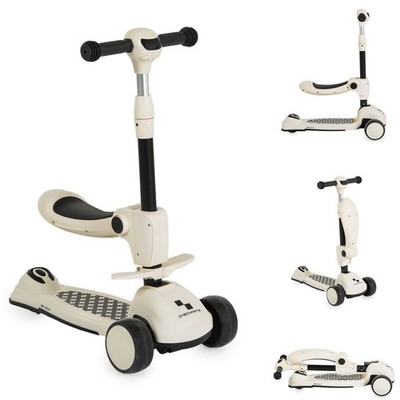 B-Ware Byox Kinderroller Checkmate 2 in 1 Laufrad Sound Licht verstellbar weiß