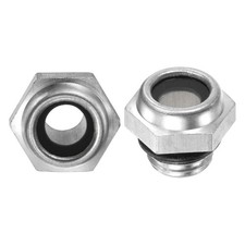 Gie&szlig;en 2er Pack Luftkompressor &Ouml;l Schauglas M12 x 1,5 mm geh&auml;rtetes Glas