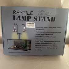 14.4" to 36.2" Adjustable Reptile Dual Heat Lamp Stand - Metal Light Stand
