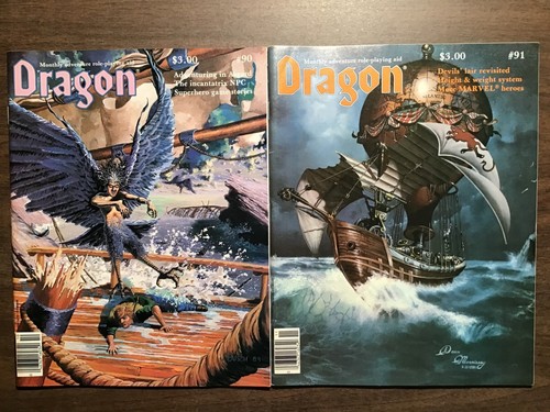 Dragon Magazine - Lot of 10 - #90-99 VG - D&D Vintage 1984,1985 - Bild 2 von 16