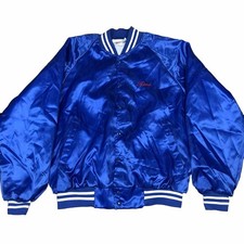 VTG 80s Hartwell X Rangers MLB Satin Coach Bomber Jacket Baseball XL Made In USA