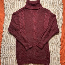 Harper Heritage Francesca's Women's S Red Knit Sweater Mini Dress Long Sleeve