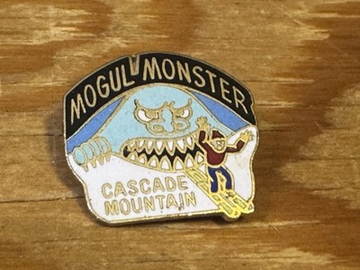 Vintage Cascade Mountain Ski Resort Wisconsin Mogul Monster Ski Pin