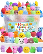 80 Pack Squishy Toys, Kawaii Party Favors for Kids 3-5, 4-8, 8-12, Multicolor