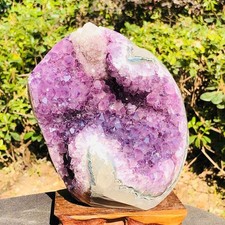6.31LB Natural Amethyst geode quartz cluster crystal specimen Healing 3213