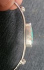925 Sterling Silver: Vintage; Oval Turquoise, Open Ends Native American Bracelet — photo 5