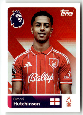 Topps Premier League 2025-26 Sticker No. 437 Omari Hutchinson