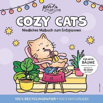 Cozy Cats: Malbuch für Erwachsene mit niedlichen Katzen zum Entspannen I Anti-S