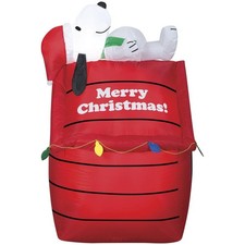 4'5" LED Light Snoopy On Decorated Doghouse Christmas Outdoor Yard Holiday Decor