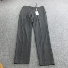 Quince Pants Mens 32x32 Gray Microfiber Stretch Dress Flat Front Straight Leg