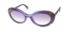 NEW POLICE SPLA16 SUNGLASSES WOMENS FULL-RIM PURPLE CAT EYE PLASTIC 0VAW