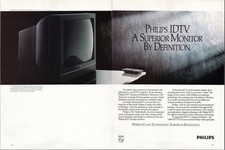 Philips IDTV Monitor Superior Definition Electronics 1988 Vintage Print Ad