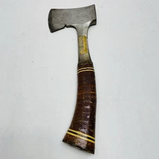 Vintage Estwing 14A Camp Axe Hatchet Stacked Leather Handle USA