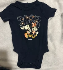Disney Mickey & Minnie Newborn baby onsies Size 18-24 Months. Navy Blue 2023