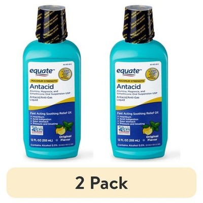 Equate Maximum Strength Antacid  Liquid For Heartburn, 12 fl. Oz.(2 pack)