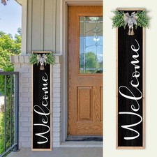 Farmhouse Outdoor Welcome Sign for Front Porch Standing 45" 9" for Entryway F...