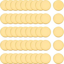50pcs Metal Stamping Blanks 1" Engraved Metal Blanks Golden Stamping Blanks B...