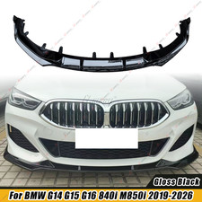 Gt Style Glossy Black Front Lip Spoiler For Bmw G14 G15 G16 840i M850i 2019-2026 Gt Style Glossy Black Front Lip Spoiler For Bmw G14 G15 G16 840i M850i 2019-2026