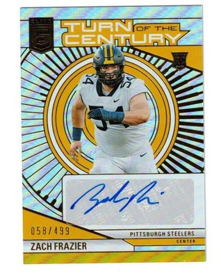 Zach Frazier Elite TOTC Autographs Rookie /499 Pittsburgh Steelers WVU RC SP