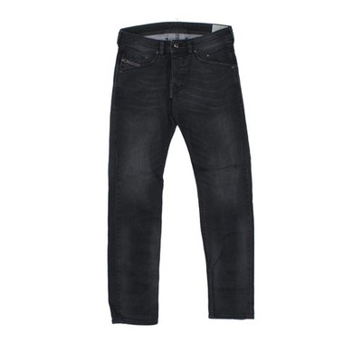Diesel Belther Jeans Herren W30 L31 Schwarz Slim Tapered Stretch Denim