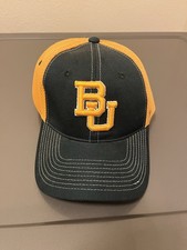 Baylor Bears Hat Cap Zephyr Z Fit XL Embroidered N Logo Gold / Green Hat/Cap